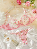 Pack of 3 Sweet Flower Floral Pushup Summer Set with pantie.